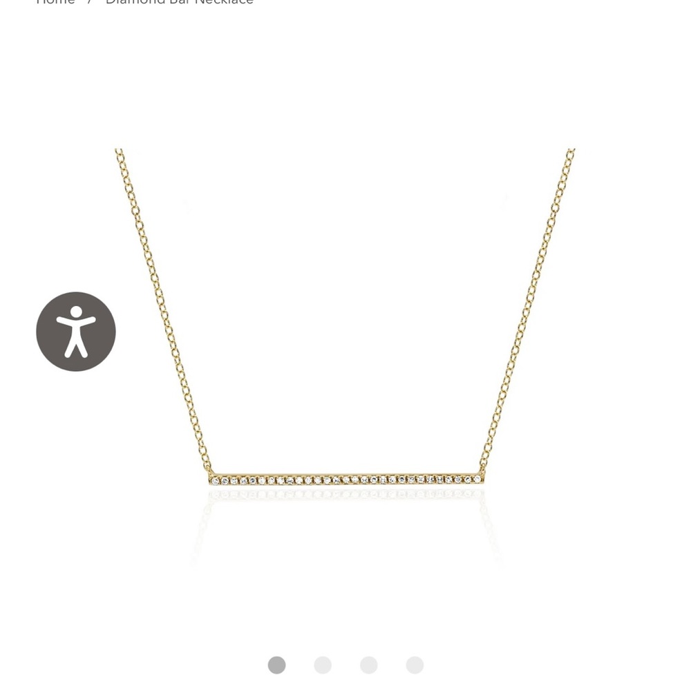 EF Collection Diamond Bar Necklace